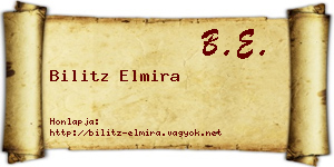 Bilitz Elmira névjegykártya